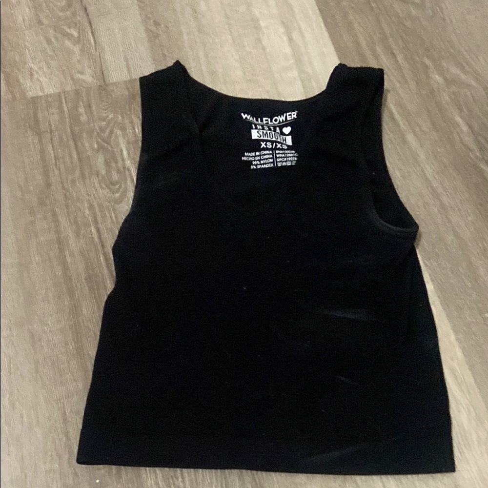 Wallflower Black Fitted Sleeveless Tank Top